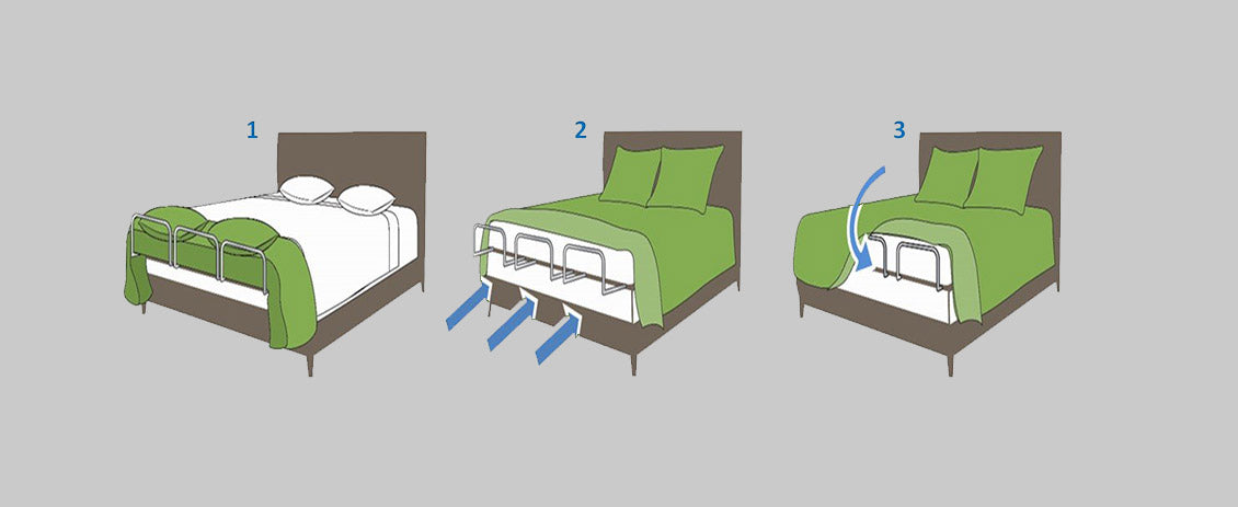 Hide CoverKeeper under the comforter